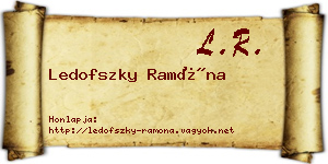Ledofszky Ramóna névjegykártya